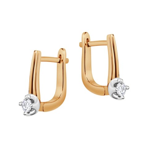 Złote kolczyki KZD6702 - Diament Złote kolczyki KZD6702 - Diament