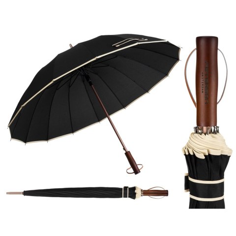 Duży, elegancki parasol rządowy w czarnym kolorze - Peterson Duży, elegancki parasol rządowy w czarnym kolorze - Peterson