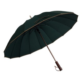 Elegancki, zielony parasol z dużą czaszą - Peterson