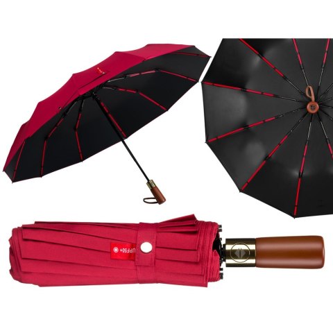 Parasol w kolorze czerwonym, rozkładany automatycznie - Peterson Parasol w kolorze czerwonym, rozkładany automatycznie - Peterson