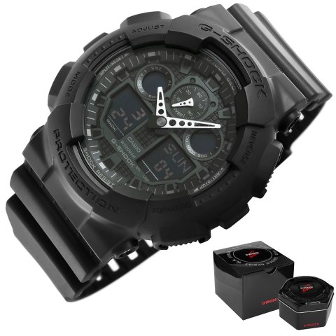 Zegarek Męski CASIO G-SHOCK GA-100-1A1ER + BOX Zegarek Męski CASIO G-SHOCK GA-100-1A1ER + BOX