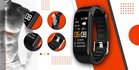 Smartband Giewont Fit&GO Duo GW200-9 - Black + Pasek Orange Power Smartband Giewont Fit&GO Duo GW200-9 - Black + Pasek Orange Power