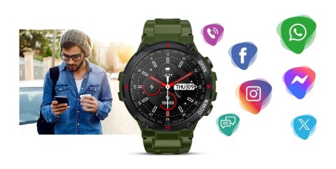 Smartwatch Giewont Focus SmartCall GW430-3 - Forest Smartwatch Giewont Focus SmartCall GW430-3 - Forest