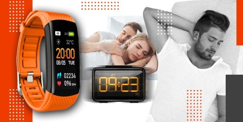 Smartband Giewont Fit&GO Duo GW200-9 - Black + Pasek Orange Power Smartband Giewont Fit&GO Duo GW200-9 - Black + Pasek Orange Power