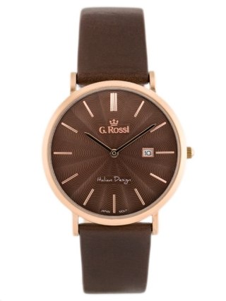ZEGAREK MĘSKI G. ROSSI - 10853A - SLIM (zg184f) + BOX
