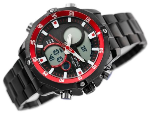 ZEGAREK MĘSKI NAVIFORCE CIRRUS (zn010e)- black/red ZEGAREK MĘSKI NAVIFORCE CIRRUS (zn010e)- black/red