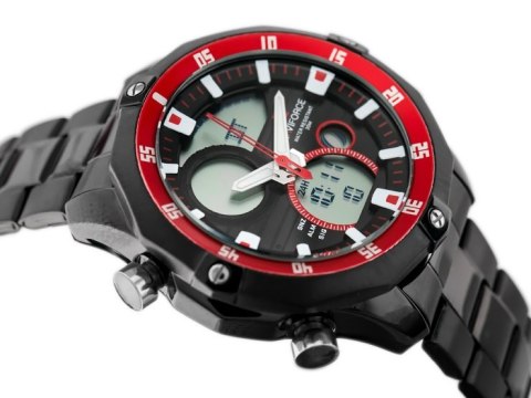 ZEGAREK MĘSKI NAVIFORCE CIRRUS (zn010e)- black/red ZEGAREK MĘSKI NAVIFORCE CIRRUS (zn010e)- black/red