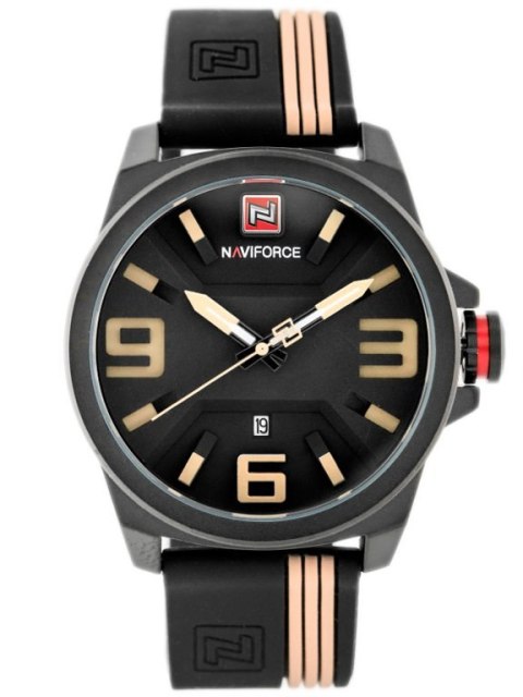 ZEGAREK MĘSKI NAVIFORCE - NF9098 (zn045c) - black/beige ZEGAREK MĘSKI NAVIFORCE - NF9098 (zn045c) - black/beige
