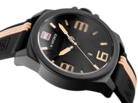 ZEGAREK MĘSKI NAVIFORCE - NF9098 (zn045c) - black/beige ZEGAREK MĘSKI NAVIFORCE - NF9098 (zn045c) - black/beige