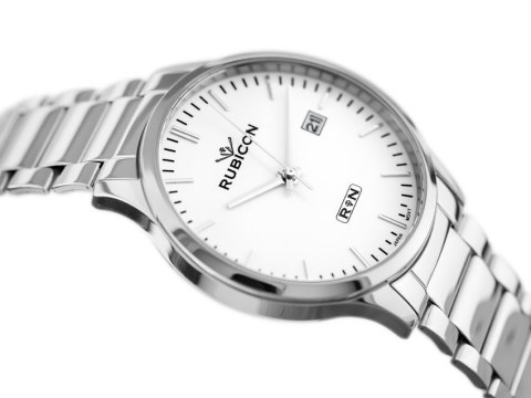 ZEGAREK MĘSKI RUBICON RNDD60 (zr078a) - stalowy ZEGAREK MĘSKI RUBICON RNDD60 (zr078a) - stalowy