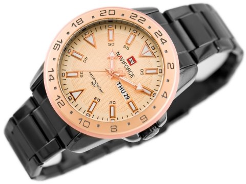 ZEGAREK MĘSKI NAVIFORCE - NF9109 (zn064e) - rosegold/black ZEGAREK MĘSKI NAVIFORCE - NF9109 (zn064e) - rosegold/black