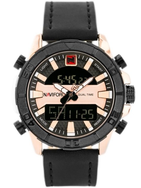 ZEGAREK MĘSKI NAVIFORCE - NF9114 (zn046d) - black/rosegold ZEGAREK MĘSKI NAVIFORCE - NF9114 (zn046d) - black/rosegold