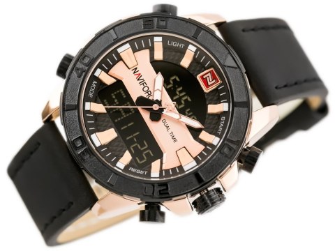 ZEGAREK MĘSKI NAVIFORCE - NF9114 (zn046d) - black/rosegold ZEGAREK MĘSKI NAVIFORCE - NF9114 (zn046d) - black/rosegold