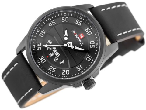 ZEGAREK MĘSKI NAVIFORCE - NF9124 (zn055c) + BOX - black/white ZEGAREK MĘSKI NAVIFORCE - NF9124 (zn055c) + BOX - black/white