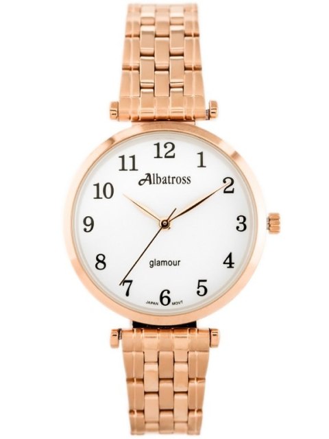 ZEGAREK DAMSKI ALBATROSS Glamour ABBB97 (za537c) rose gold/white ZEGAREK DAMSKI ALBATROSS Glamour ABBB97 (za537c) rose gold/white