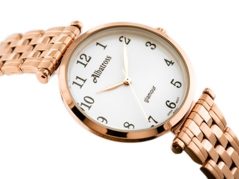 ZEGAREK DAMSKI ALBATROSS Glamour ABBB97 (za537c) rose gold/white ZEGAREK DAMSKI ALBATROSS Glamour ABBB97 (za537c) rose gold/white