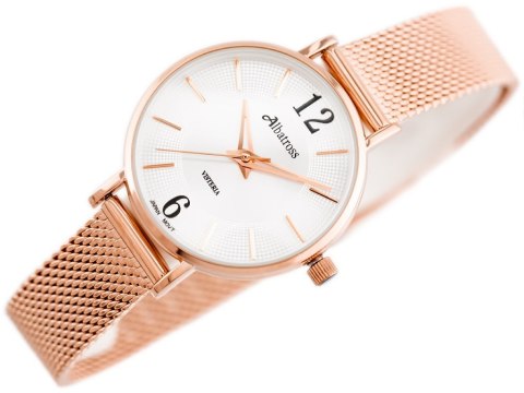 ZEGAREK DAMSKI ALBATROSS ABBC16 (za543e) rose gold / silver ZEGAREK DAMSKI ALBATROSS ABBC16 (za543e) rose gold / silver