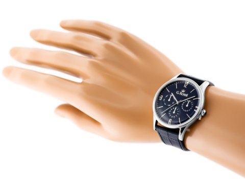 ZEGAREK G. ROSSI - 10737A-6F1 (zg258e) blue/silver + BOX ZEGAREK G. ROSSI - 10737A-6F1 (zg258e) blue/silver + BOX
