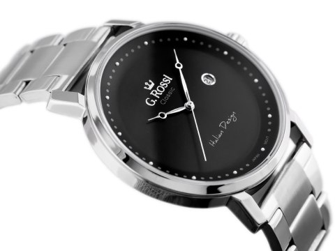 ZEGAREK G. ROSSI - C6182B-1C1 (zg256a) s./black + BOX ZEGAREK G. ROSSI - C6182B-1C1 (zg256a) s./black + BOX
