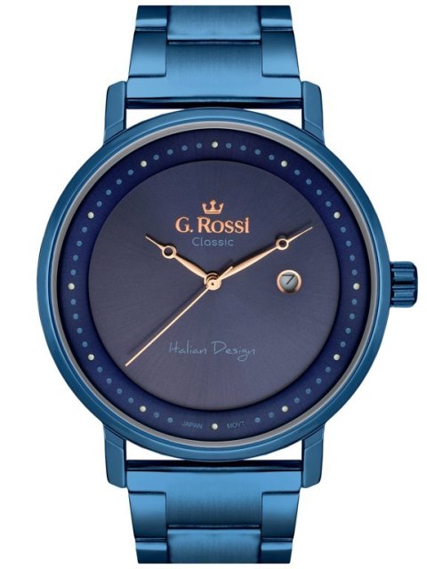 ZEGAREK G. ROSSI - C6182B-6F3 (zg256e) blue + BOX ZEGAREK G. ROSSI - C6182B-6F3 (zg256e) blue + BOX