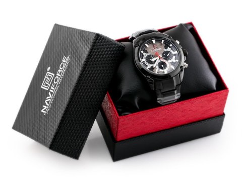 ZEGAREK MĘSKI NAVIFORCE - NF9113 (zn078c) - black/rosegold + box ZEGAREK MĘSKI NAVIFORCE - NF9113 (zn078c) - black/rosegold + box