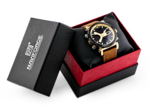 ZEGAREK MĘSKI NAVIFORCE - NF9132 (zn073d) - brown/rose + box ZEGAREK MĘSKI NAVIFORCE - NF9132 (zn073d) - brown/rose + box