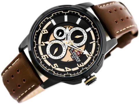 ZEGAREK MĘSKI NAVIFORCE NF9142 (zn087b) black/br. + BOX ZEGAREK MĘSKI NAVIFORCE NF9142 (zn087b) black/br. + BOX