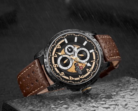 ZEGAREK MĘSKI NAVIFORCE NF9142 (zn087b) black/br. + BOX ZEGAREK MĘSKI NAVIFORCE NF9142 (zn087b) black/br. + BOX
