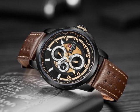 ZEGAREK MĘSKI NAVIFORCE NF9142 (zn087b) black/br. + BOX ZEGAREK MĘSKI NAVIFORCE NF9142 (zn087b) black/br. + BOX