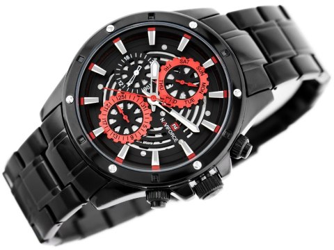 ZEGAREK MĘSKI NAVIFORCE - NF9149 (zn090b) black / red + BOX ZEGAREK MĘSKI NAVIFORCE - NF9149 (zn090b) black / red + BOX
