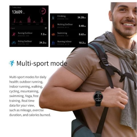 SMARTWATCH MĘSKI G. Rossi G.RSWSF1-1A1-1 black + dodatkowy PASEK (sg003e) SMARTWATCH MĘSKI G. Rossi G.RSWSF1-1A1-1 black + dodatkowy PASEK (sg003e)