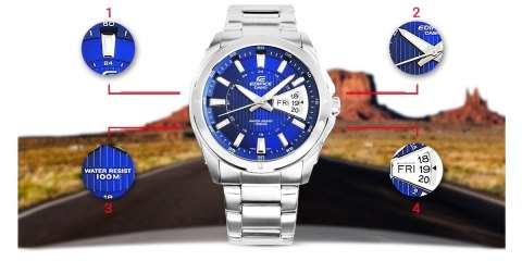 Zegarek Męski CASIO EDIFICE EF-129D-2AVEF + BOX Zegarek Męski CASIO EDIFICE EF-129D-2AVEF + BOX
