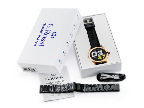SMARTWATCH MĘSKI G. Rossi SW012-4 gold/black + dodatkowa BRANSOLETA (sg007d) SMARTWATCH MĘSKI G. Rossi SW012-4 gold/black + dodatkowa BRANSOLETA (sg007d)