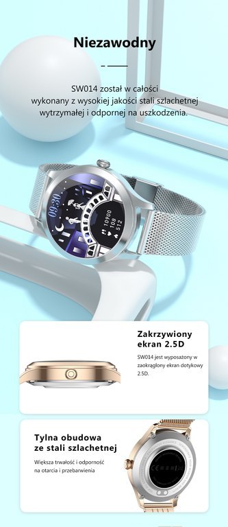 SMARTWATCH DAMSKI G. Rossi SW014-1 silver (sg009a) SMARTWATCH DAMSKI G. Rossi SW014-1 silver (sg009a)