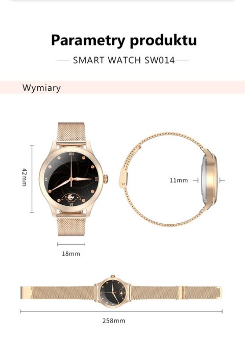 SMARTWATCH DAMSKI G. Rossi SW014-1 silver (sg009a) SMARTWATCH DAMSKI G. Rossi SW014-1 silver (sg009a)