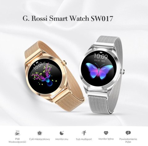 SMARTWATCH DAMSKI G. Rossi SW017-5 r.gold/white (sg011e) SMARTWATCH DAMSKI G. Rossi SW017-5 r.gold/white (sg011e)