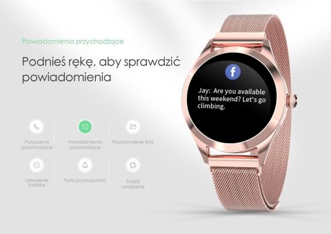 SMARTWATCH DAMSKI G. Rossi SW017-5 r.gold/white (sg011e) SMARTWATCH DAMSKI G. Rossi SW017-5 r.gold/white (sg011e)