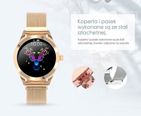 SMARTWATCH DAMSKI G. Rossi SW017-5 r.gold/white (sg011e) SMARTWATCH DAMSKI G. Rossi SW017-5 r.gold/white (sg011e)