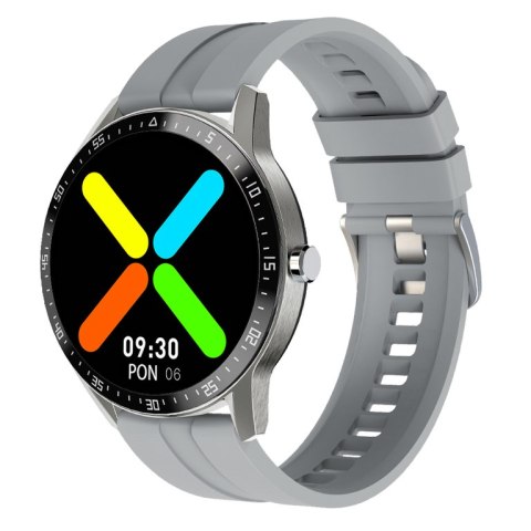 SMARTWATCH MĘSKI G. Rossi SW018-2 silver/gray (sg012b) WŁASNE TARCZE SMARTWATCH MĘSKI G. Rossi SW018-2 silver/gray (sg012b) WŁASNE TARCZE