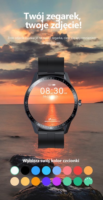 SMARTWATCH MĘSKI G. Rossi SW018-2 silver/gray (sg012b) WŁASNE TARCZE SMARTWATCH MĘSKI G. Rossi SW018-2 silver/gray (sg012b) WŁASNE TARCZE