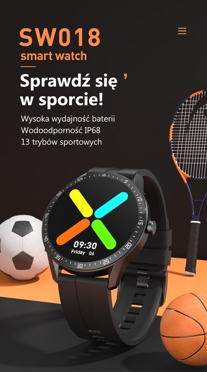 SMARTWATCH MĘSKI G. Rossi SW018-5 black/blue (sg012e) WŁASNE TARCZE SMARTWATCH MĘSKI G. Rossi SW018-5 black/blue (sg012e) WŁASNE TARCZE