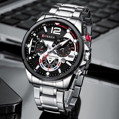 ZEGAREK MĘSKI CURREN 8395 (zc019a) - CHRONOGRAF ZEGAREK MĘSKI CURREN 8395 (zc019a) - CHRONOGRAF