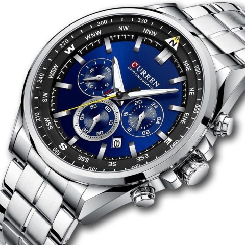 ZEGAREK MĘSKI CURREN 8399 (zc016b) - CHRONOGRAF + BOX ZEGAREK MĘSKI CURREN 8399 (zc016b) - CHRONOGRAF + BOX