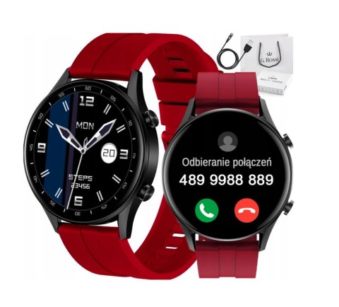 SMARTWATCH MĘSKI G. Rossi SW019-3 black/red (sg014c) PROWADZENIE ROZMÓW SMARTWATCH MĘSKI G. Rossi SW019-3 black/red (sg014c) PROWADZENIE ROZMÓW