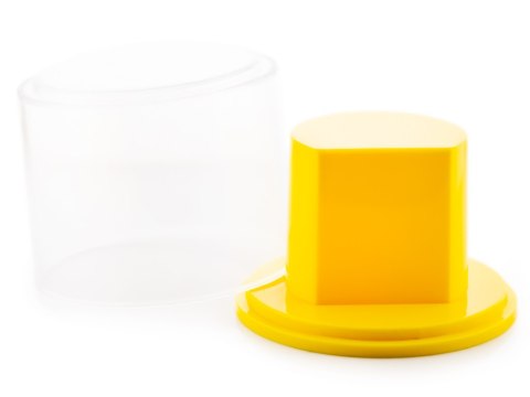 Prezentowe pudełko na zegarek - plastikowe żółte Prezentowe pudełko na zegarek - plastikowe żółte