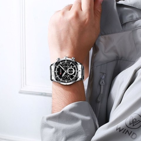 ZEGAREK MĘSKI CURREN 8355 CHRONOGRAF (zc028c) +BOX ZEGAREK MĘSKI CURREN 8355 CHRONOGRAF (zc028c) +BOX