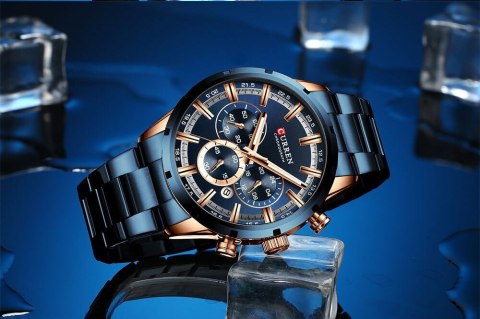 ZEGAREK MĘSKI CURREN 8355- CHRONOGRAF (zc028e) + BOX ZEGAREK MĘSKI CURREN 8355- CHRONOGRAF (zc028e) + BOX