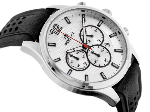 ZEGAREK MĘSKI PERFECT CH01L - CHRONOGRAF (zp354a) + BOX ZEGAREK MĘSKI PERFECT CH01L - CHRONOGRAF (zp354a) + BOX