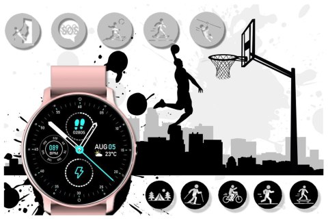 SMARTWATCH UNISEX GRAVITY GT1-1 - PULSOMETR, WŁASNE TARCZE (sg015a) SMARTWATCH UNISEX GRAVITY GT1-1 - PULSOMETR, WŁASNE TARCZE (sg015a)