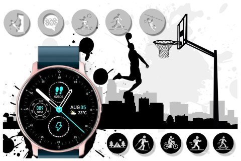 SMARTWATCH UNISEX GRAVITY GT1-4 - PULSOMETR, WŁASNE TARCZE (sg015d) SMARTWATCH UNISEX GRAVITY GT1-4 - PULSOMETR, WŁASNE TARCZE (sg015d)